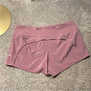 Lululemon Mauve Speed Up Shorts Size 10